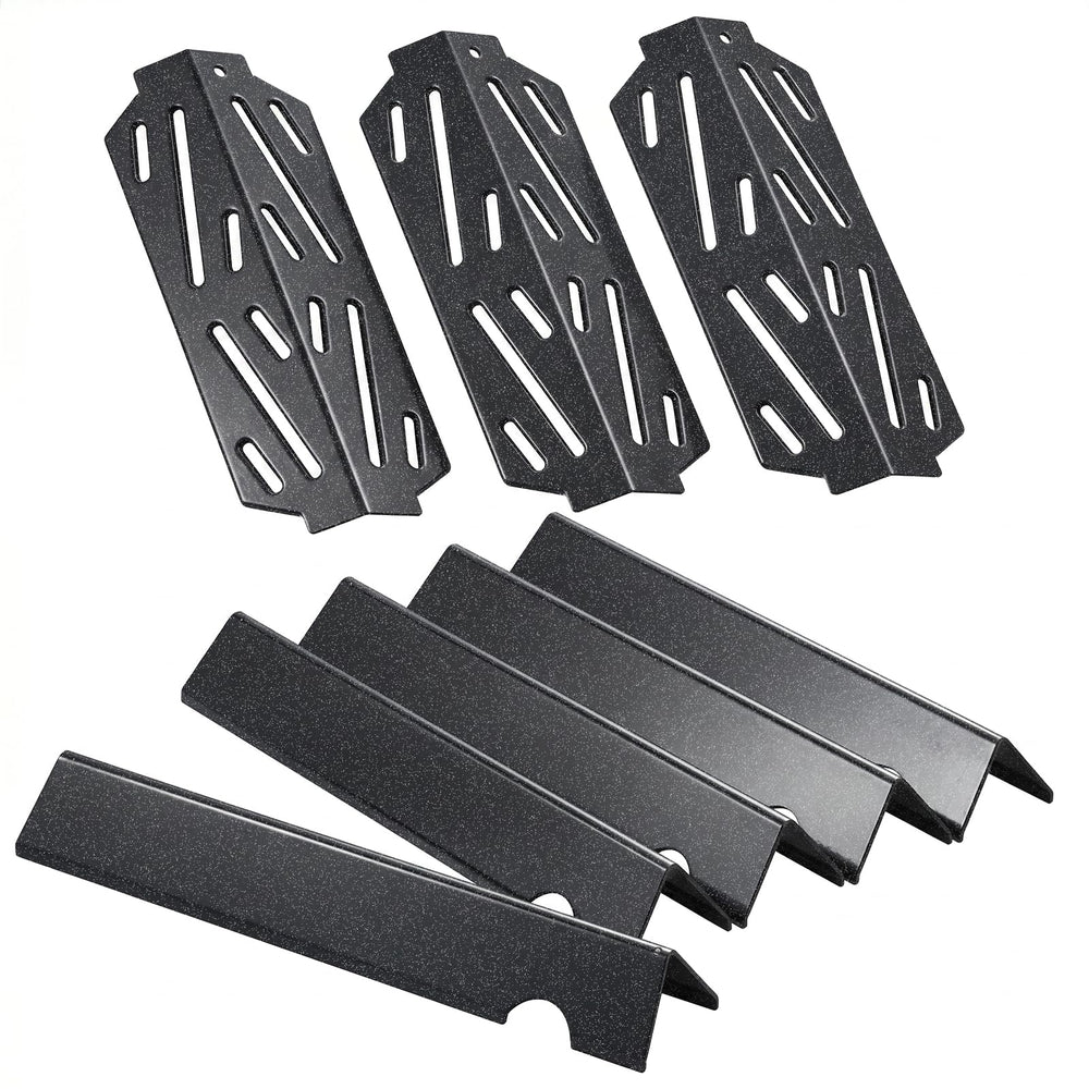 Uniflasy front view of flavorizer bars set showing neat fit and durable finish