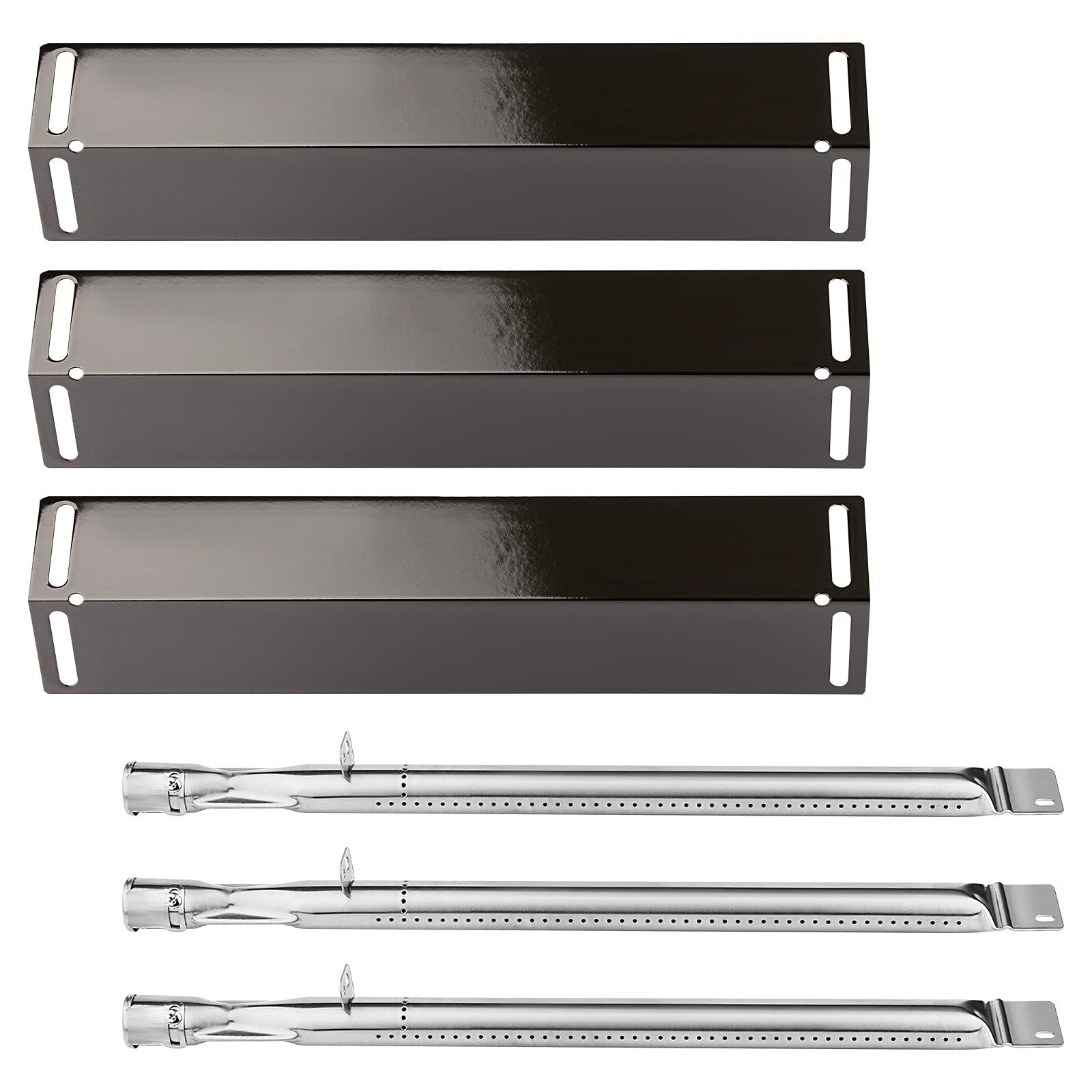 Uniflasy front view of the 6-piece grill parts kit showing all components and easy replacement benefit