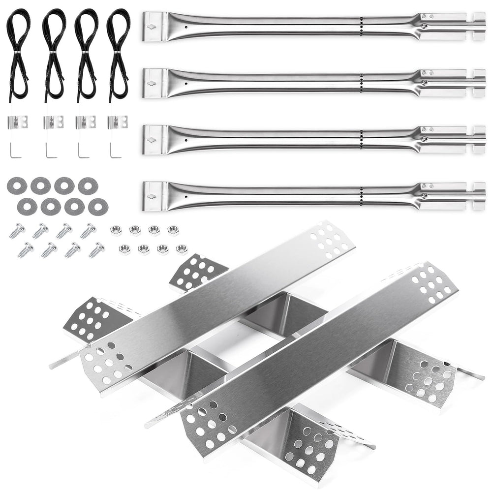 Uniflasy complete kit front view showing included burners plates and electrodes for easy replacement