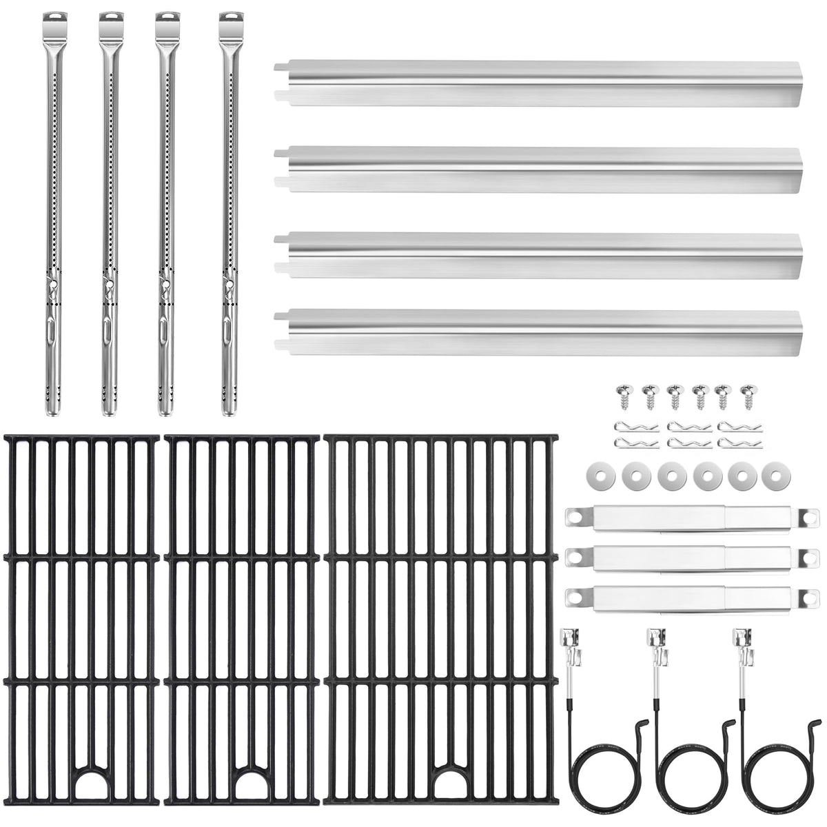 Uniflasy complete replacement kit laid out showing parts and fast rebuild benefits