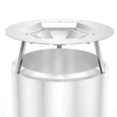 Uniflasy front view of heat deflector showing fit and rim coverage for warmth