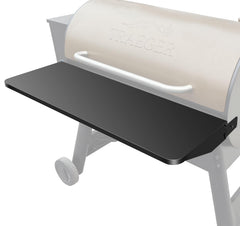 Uniflasy front shelf mounted on Traeger Pro 34 providing extra prep space