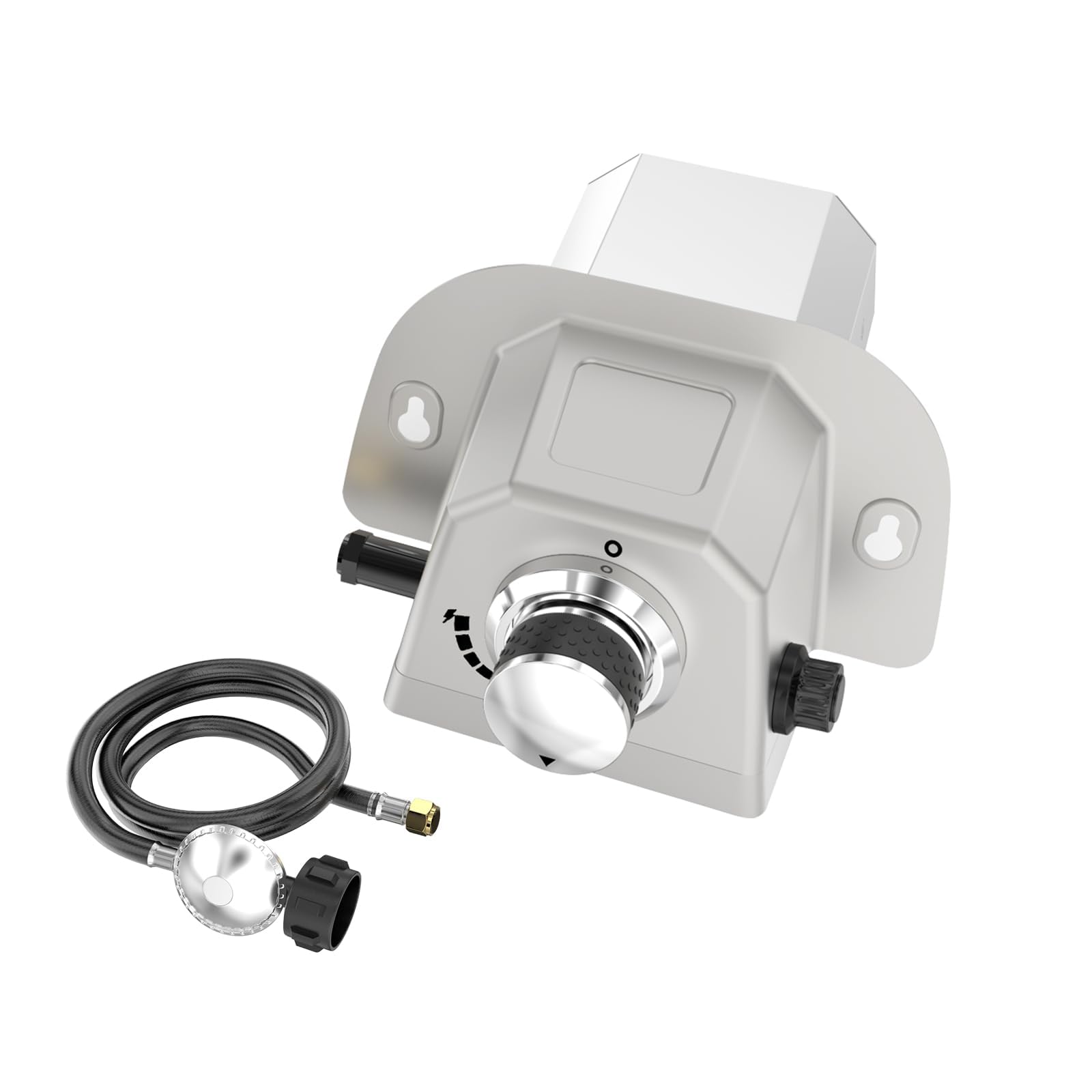 Uniflasy gas burner front view showing compact design and fast heating benefit