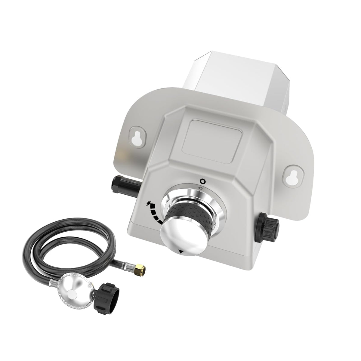 Uniflasy gas burner front view showing compact design and fast heating benefit