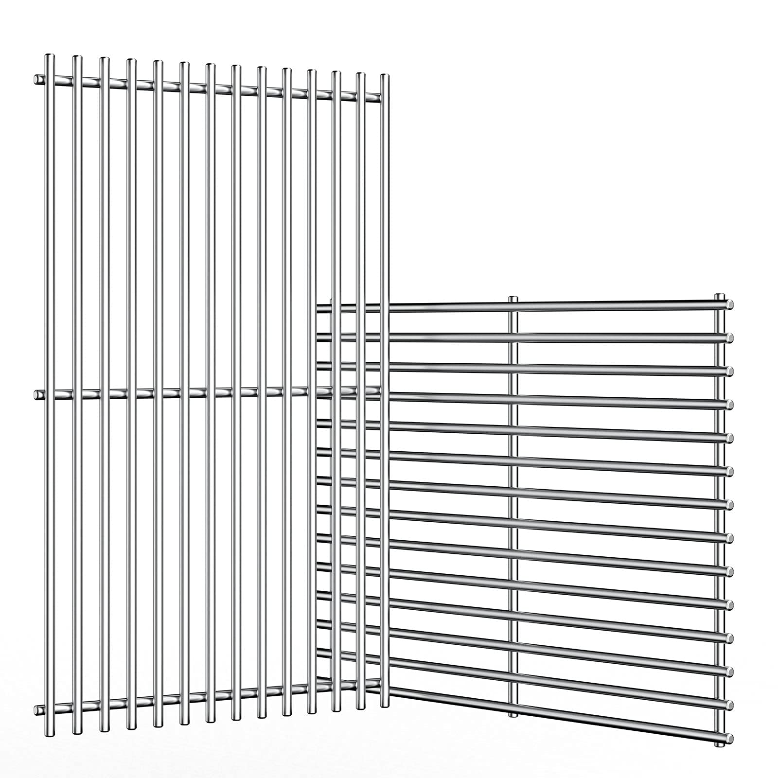 Uniflasy front view of full 17x25 inch grates showing fit and coverage benefit
