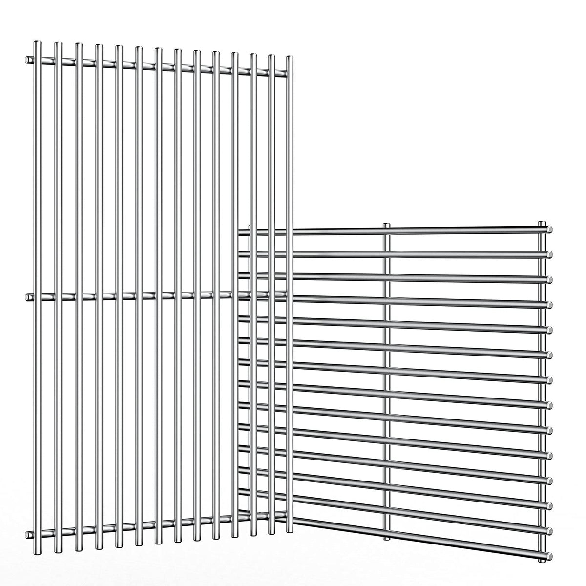 Uniflasy front view of full 17x25 inch grates showing fit and coverage benefit