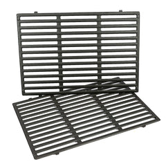 Uniflasy front view of cast iron grates showing full cooking surface and improved searing