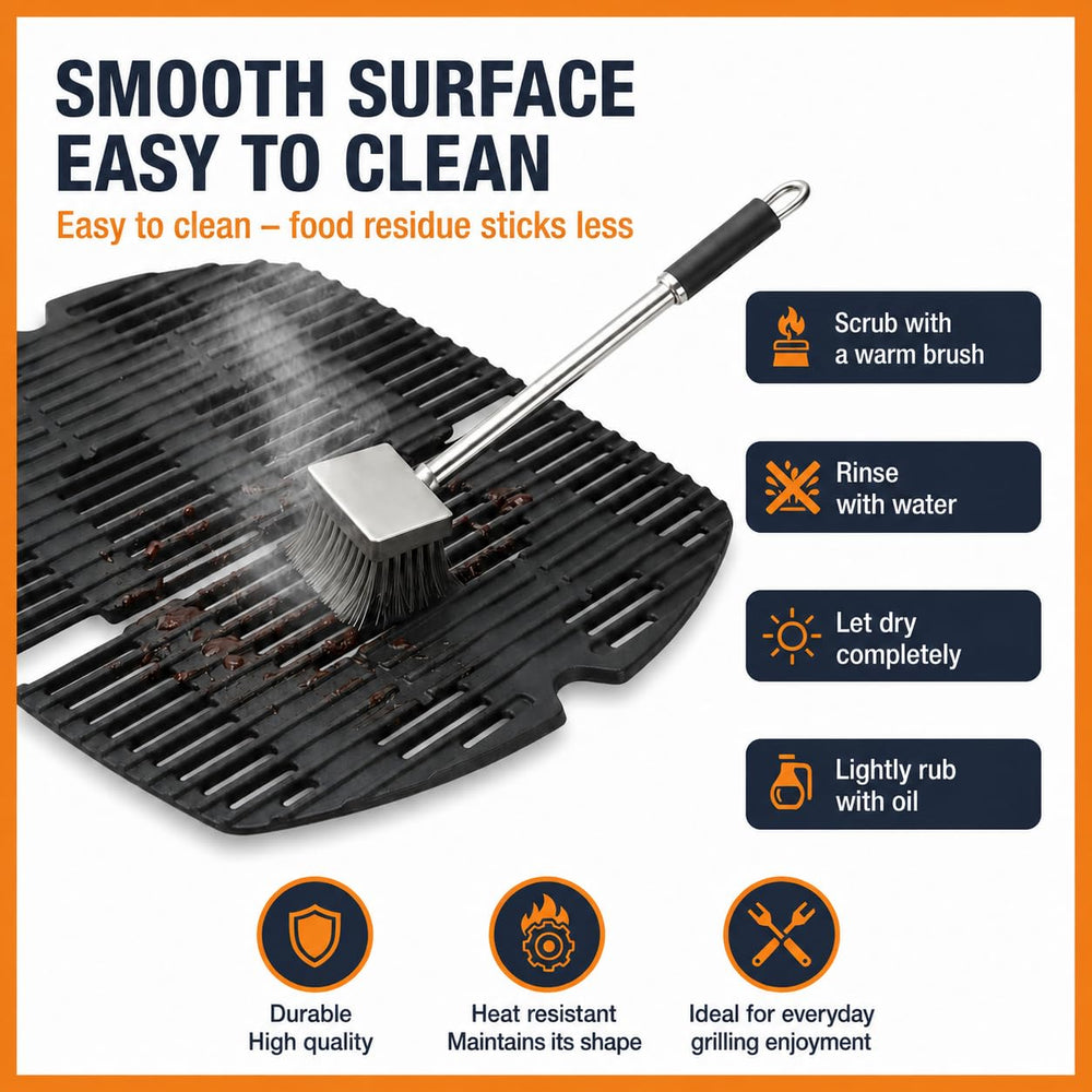 Uniflasy grates in a backyard grill scene showing reliable outdoor cooking benefit
