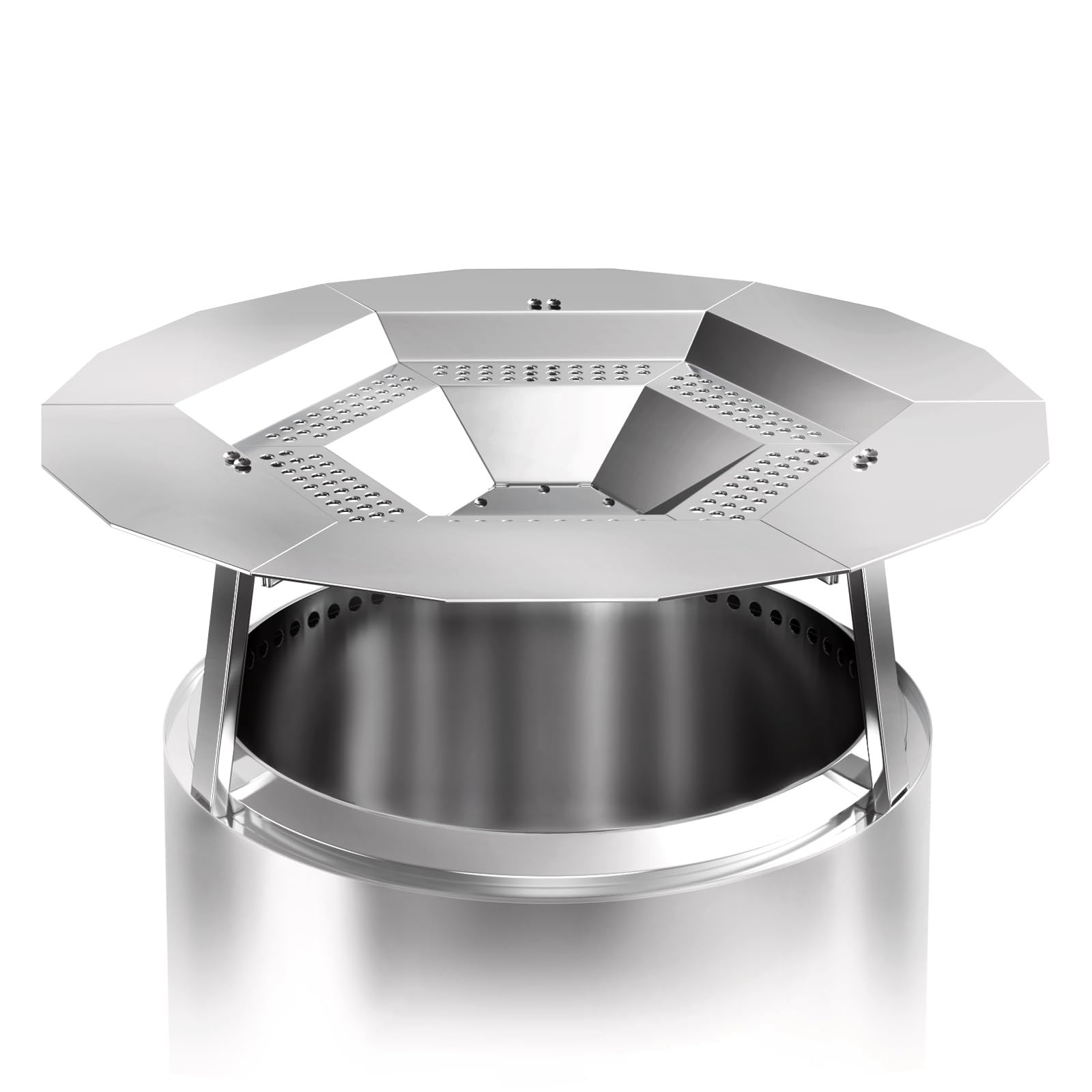 Uniflasy front view of heat deflector showing full shape and fit benefit