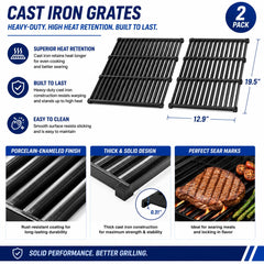 Uniflasy stainless heat deflectors pictured protecting burners and reducing flare-ups
