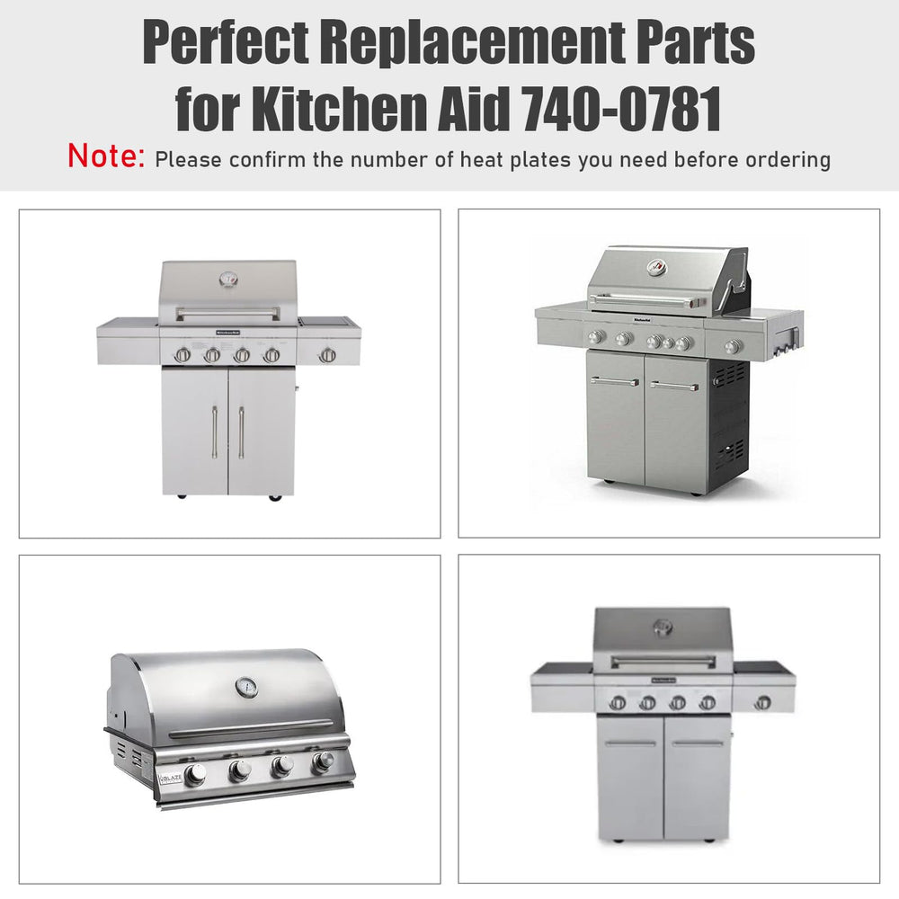 Uniflasy heat plate detail showing stainless finish and grease-protection benefits