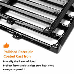 Uniflasy grates installed in Weber Spirit E-210 showing direct compatibility benefit