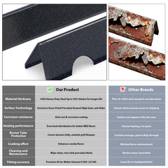 Uniflasy flavorizer bars installed in Weber Genesis II showing improved heat spread