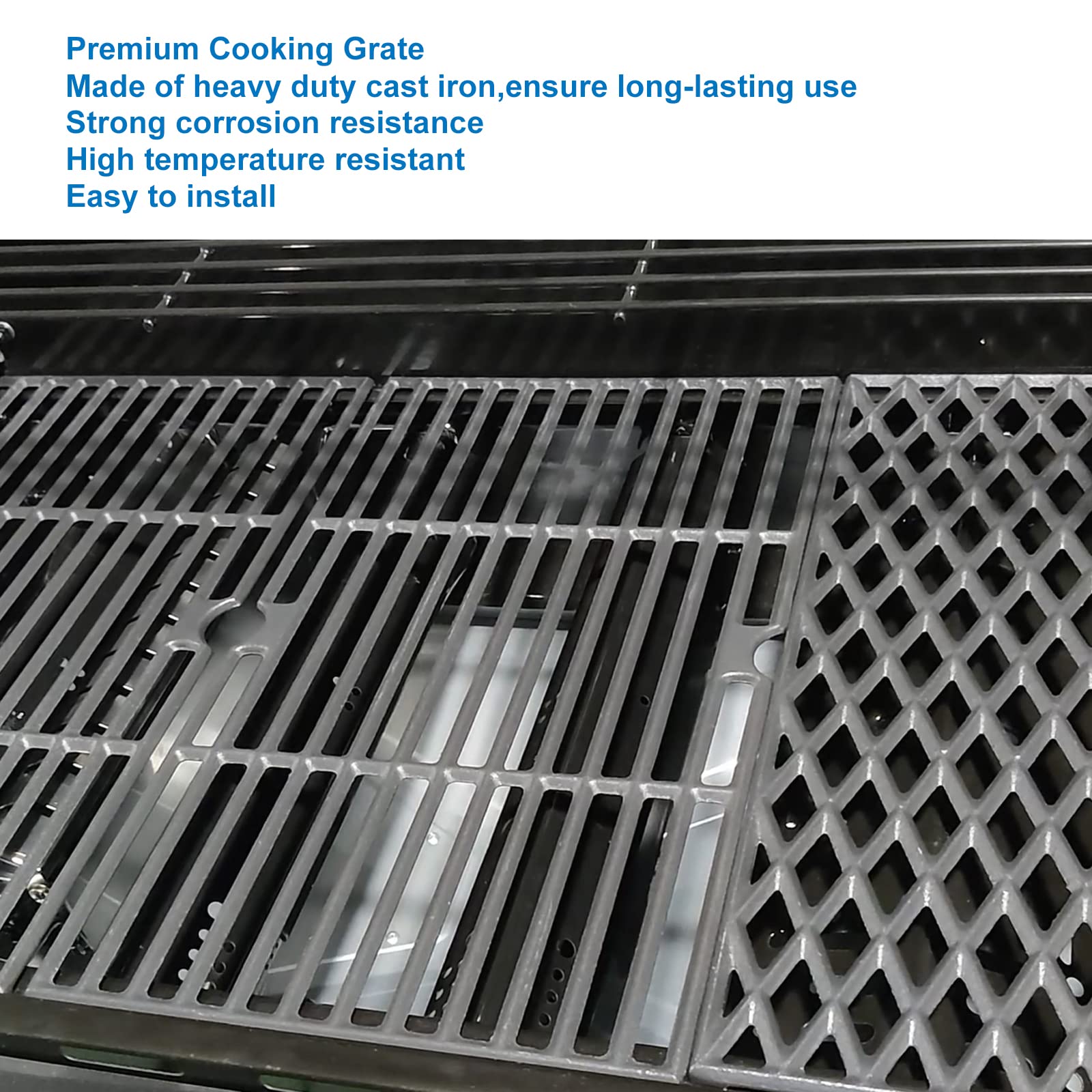 Uniflasy grates installed on Dyna-Glo grill demonstrating correct fit