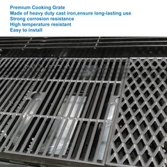 Uniflasy grates installed on Dyna-Glo grill demonstrating correct fit
