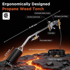 Uniflasy nozzle close-up highlighting powerful flame output advantage