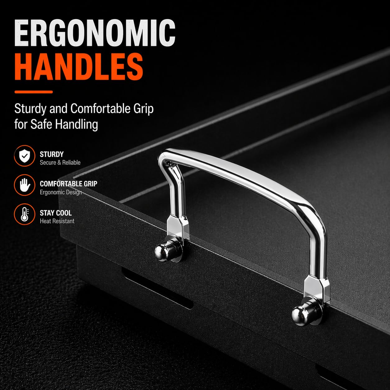 Uniflasy griddle inserted in a gas grill demonstrating full coverage and stability