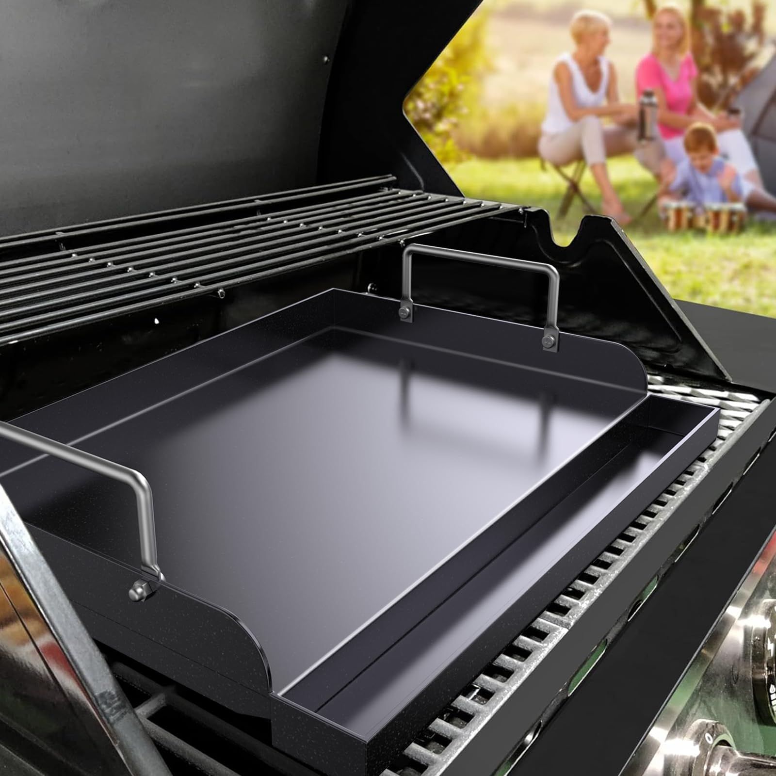 Uniflasy boxed packaging and included plate showing ready-to-install convenience