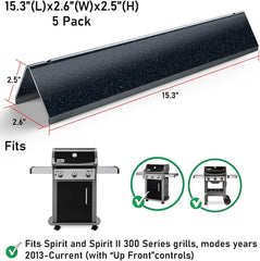 Uniflasy porcelain flavorizer bars arranged to vaporize drippings and protect burners