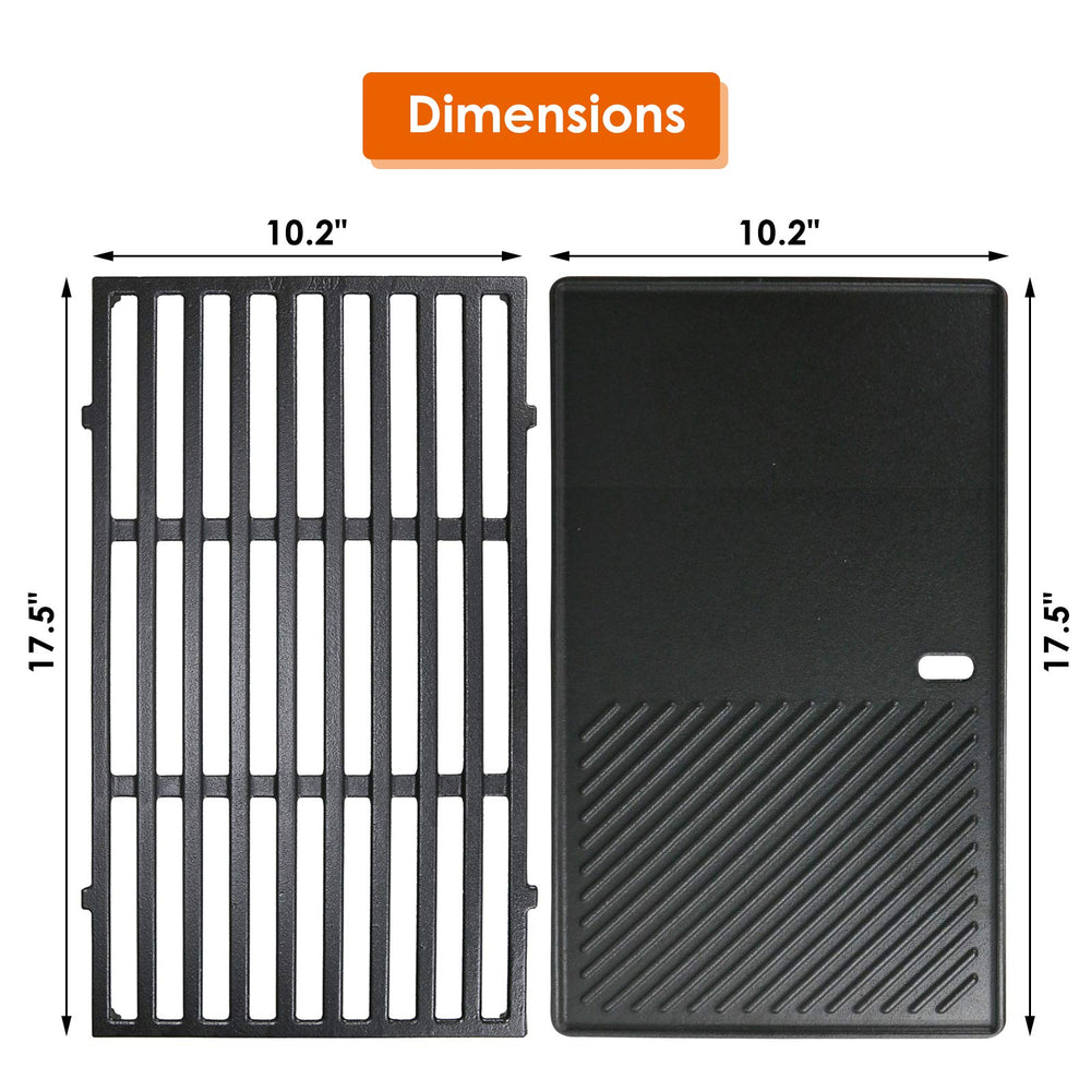 Uniflasy ribbed griddle side showing sharp grill marks for better searing