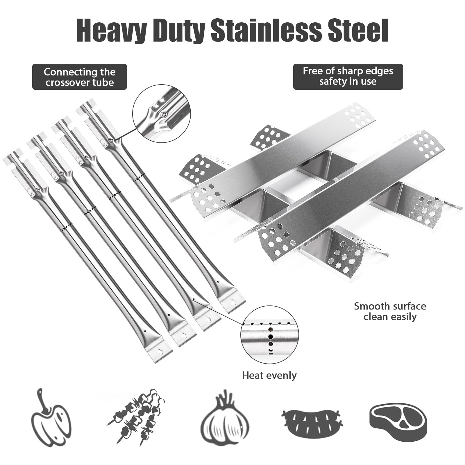 Uniflasy parts beside ruler showing precise burner and heat plate measurements for fit