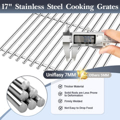 Uniflasy grate searing steak illustrating clear grill marks and flavor boost