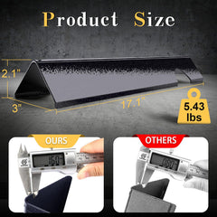 Side profile of Uniflasy bar showing exact dimensions for an accurate replacement fit.