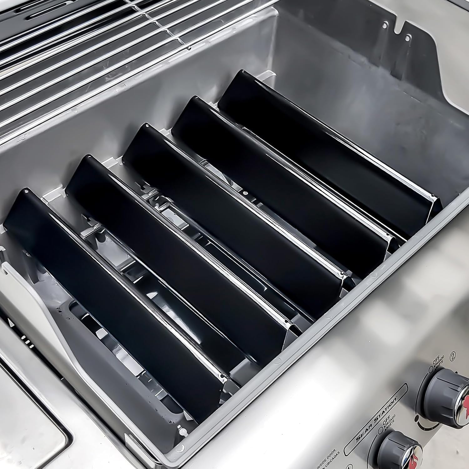 Uniflasy size comparison with ruler measuring grate dimensions to confirm fit