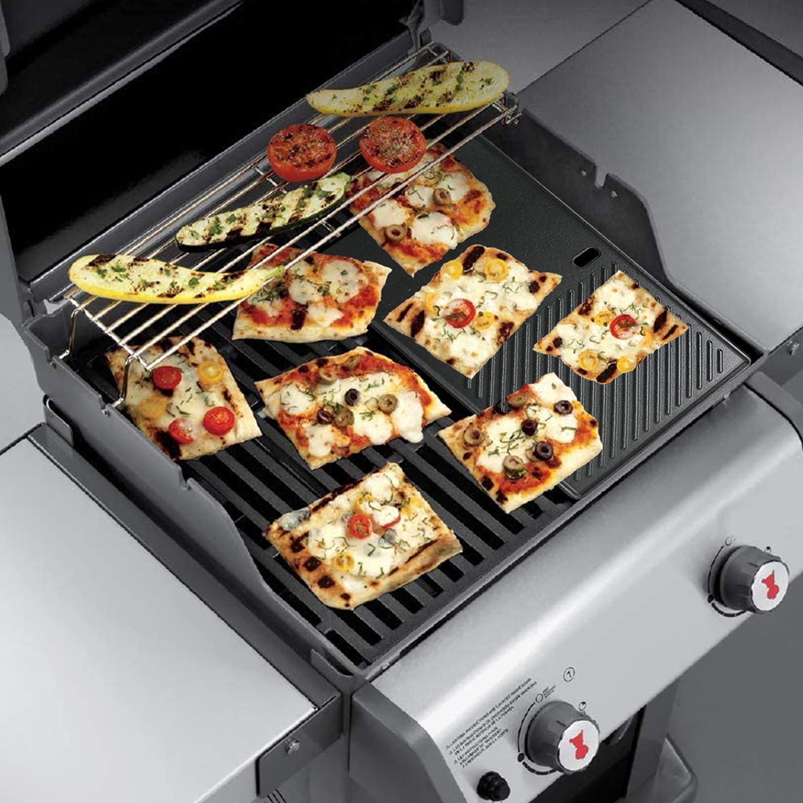 Uniflasy smooth griddle side ideal for eggs and pancakes with easy release