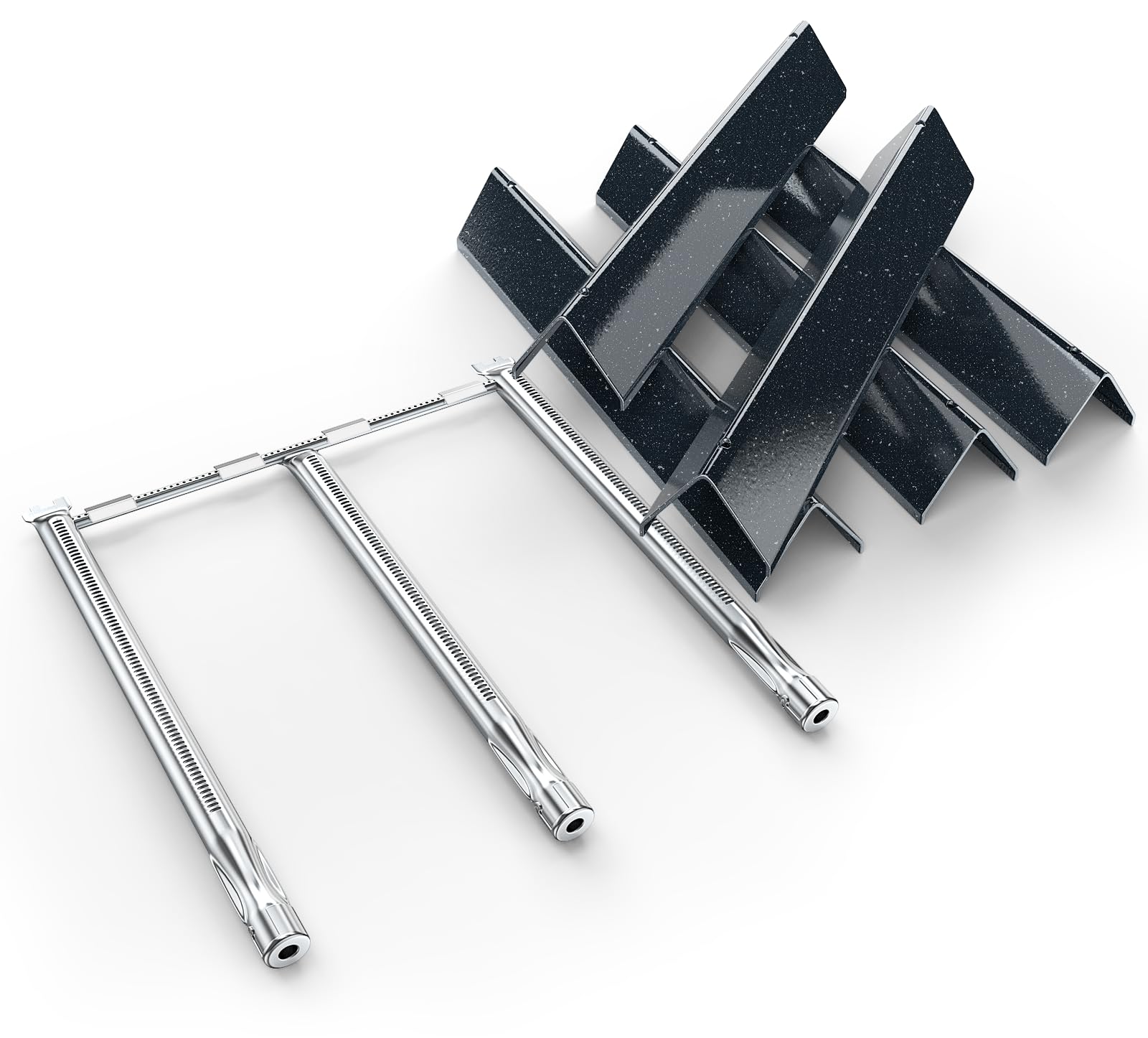 Uniflasy front view of kit shows replacement parts improving grill performance