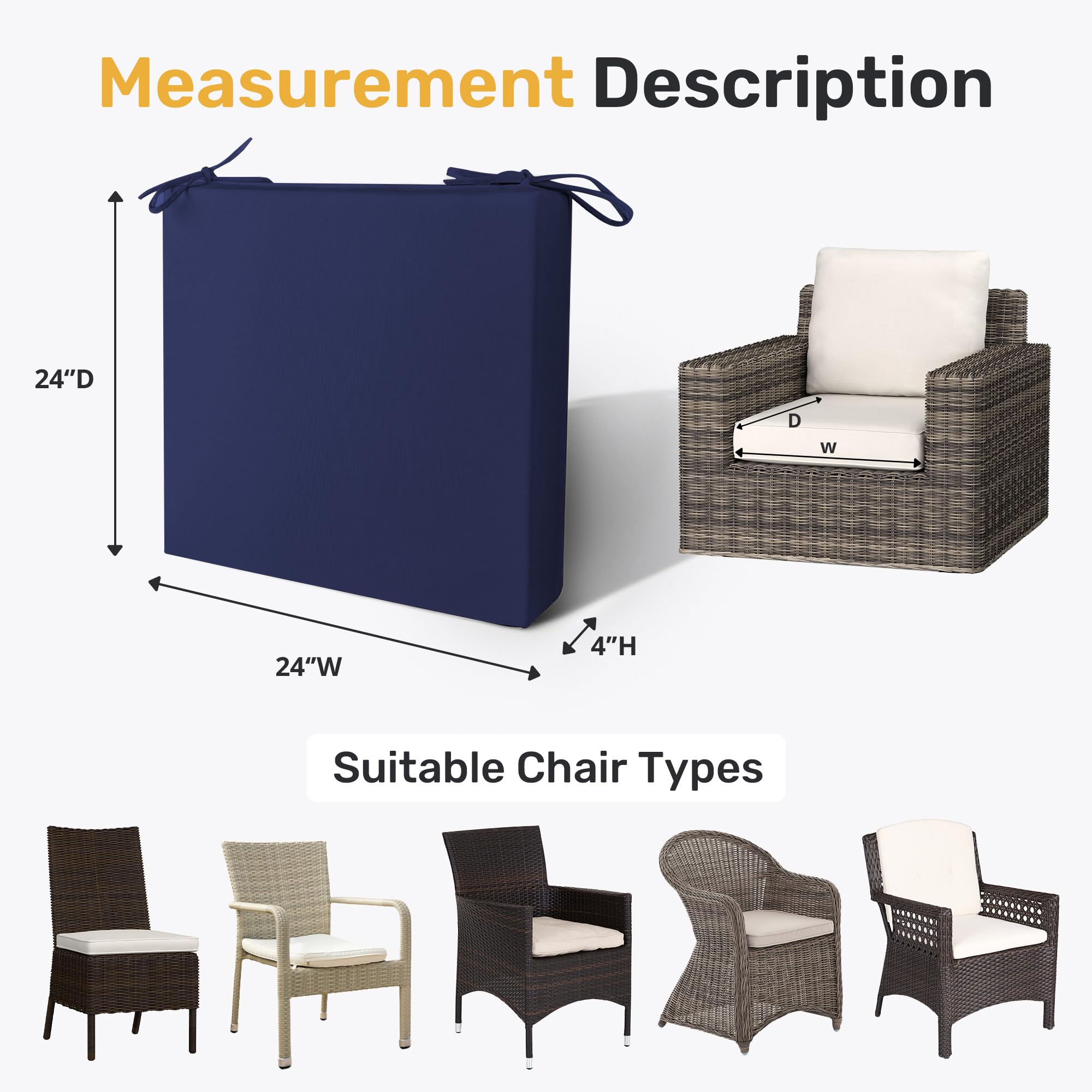 UNIKOME cushion in use on dining chair offering comfortable outdoor seating
