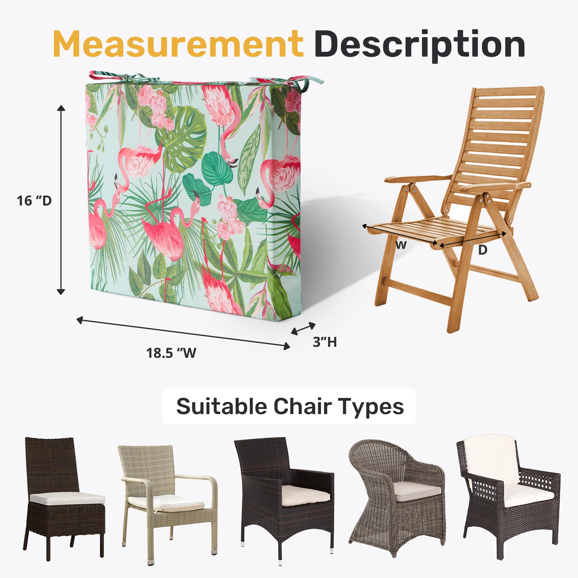 UNIKOME cushion on patio dining chair showing improved seating comfort