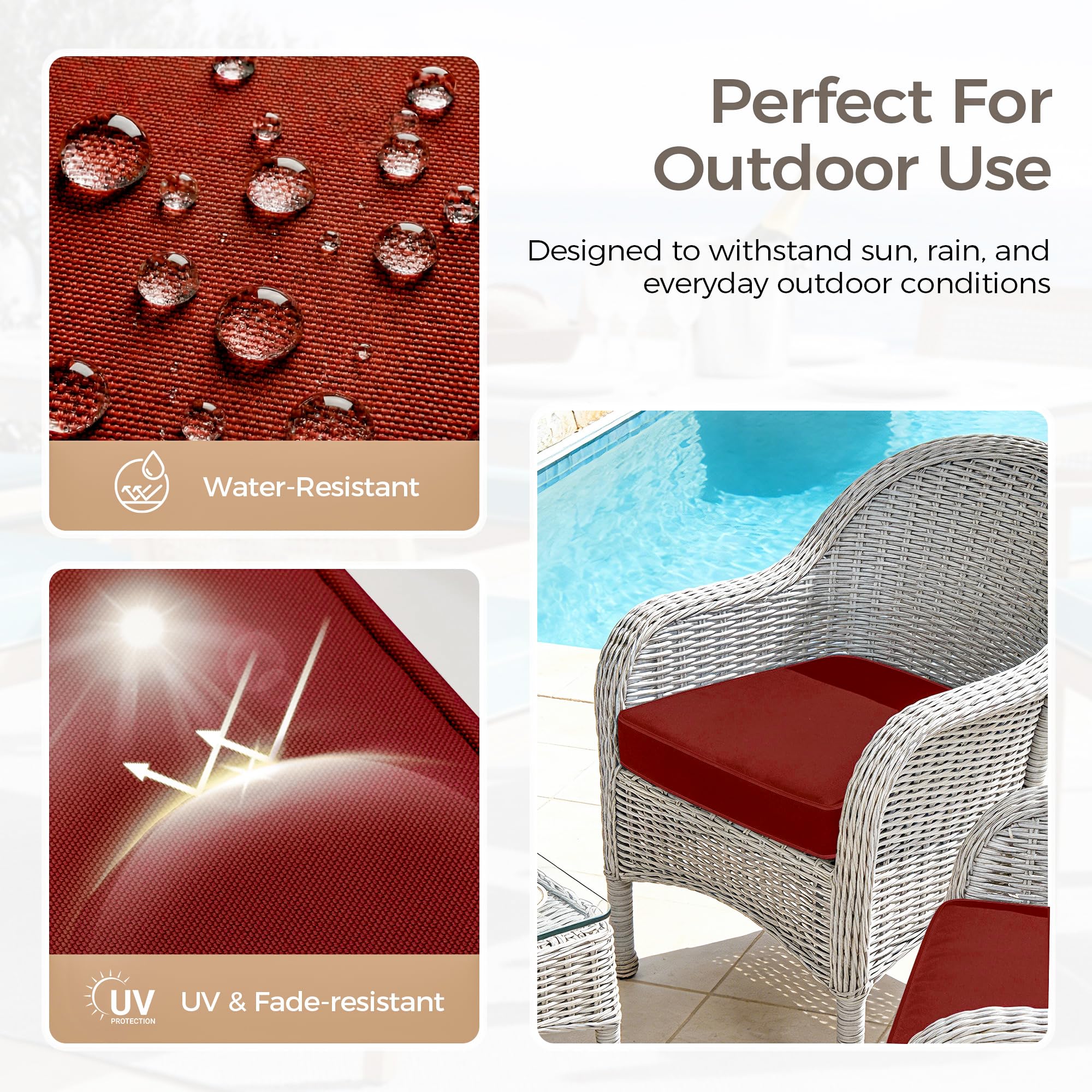 UNIKOME foam cross-section detail revealing high-density support for long-lasting comfort