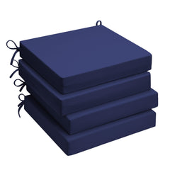UNIKOME front view of four navy cushions showing neat packaging and classic look