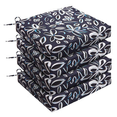 UNIKOME front view of all four navy white cushions showing coordinated set and comfort