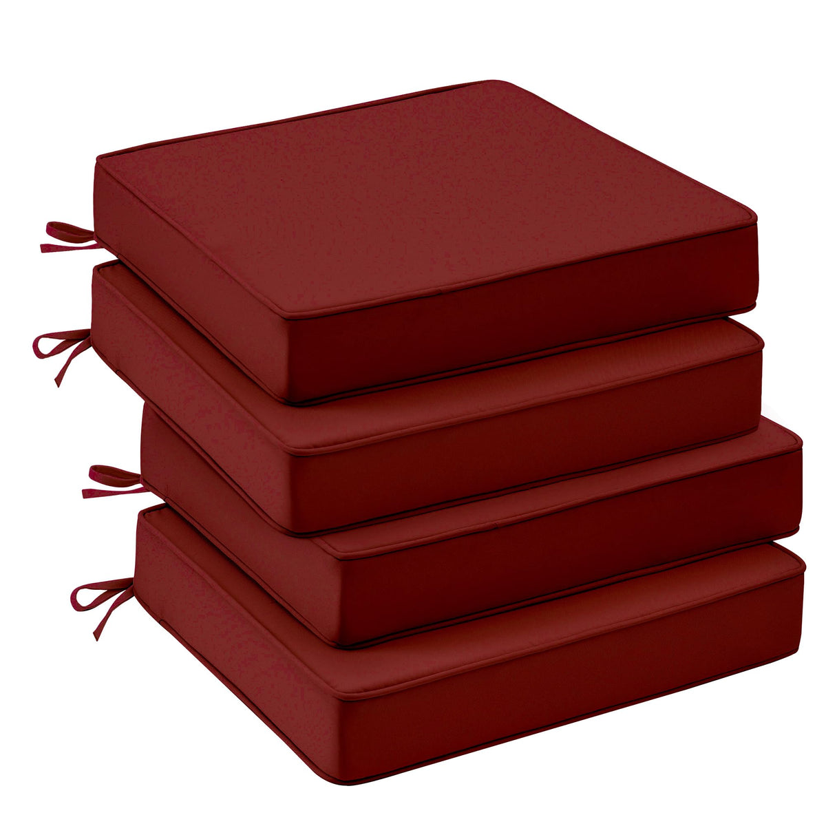 UNIKOME front view wine red cushion shows neat finish and color, adds curb appeal