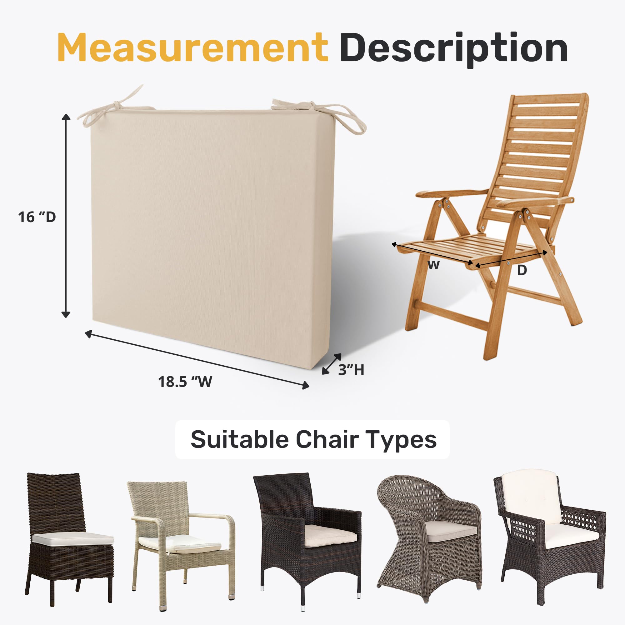 UNIKOME cushion in outdoor dining setting showing comfort and styling benefit