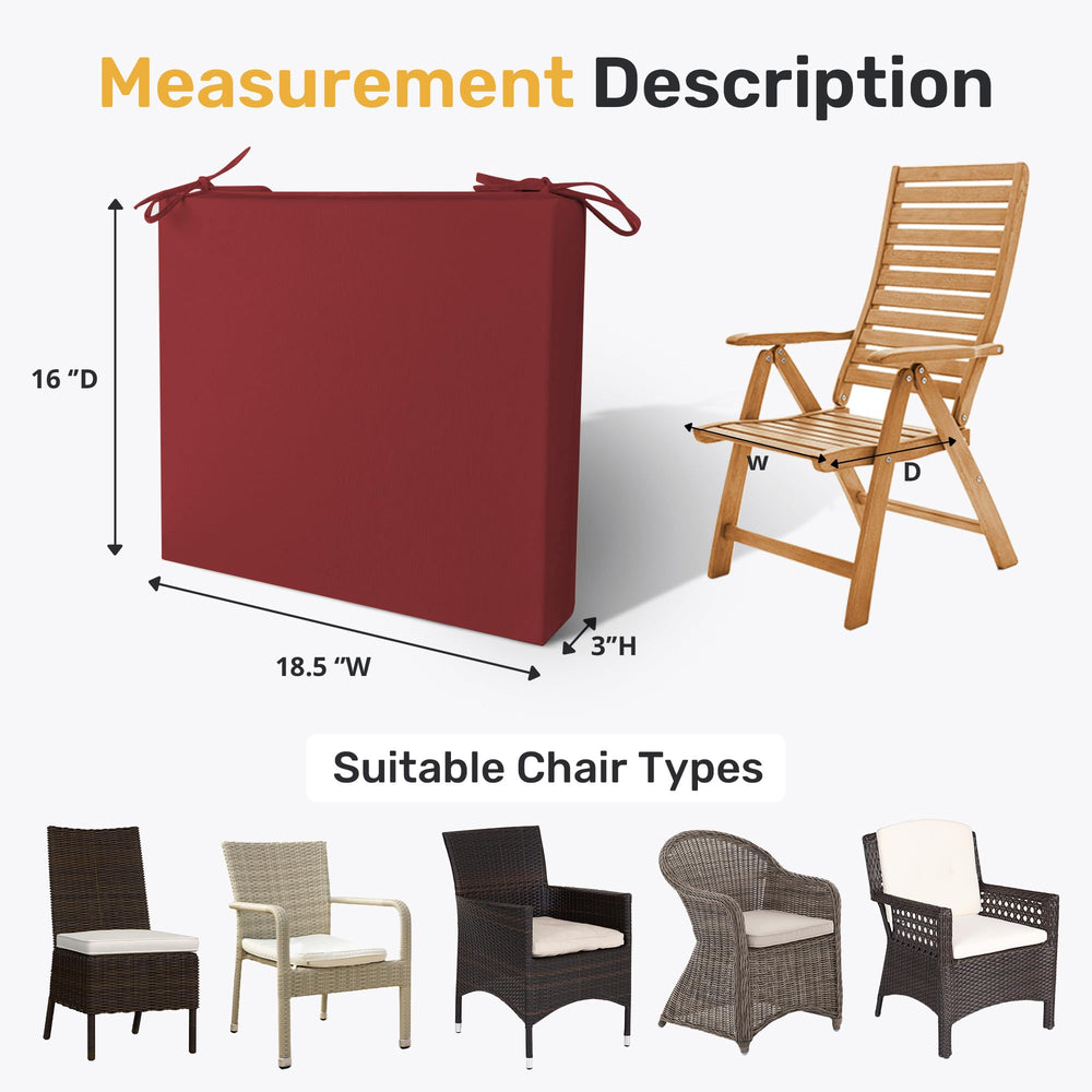 UNIKOME cushion placed on patio chair demonstrating improved outdoor comfort