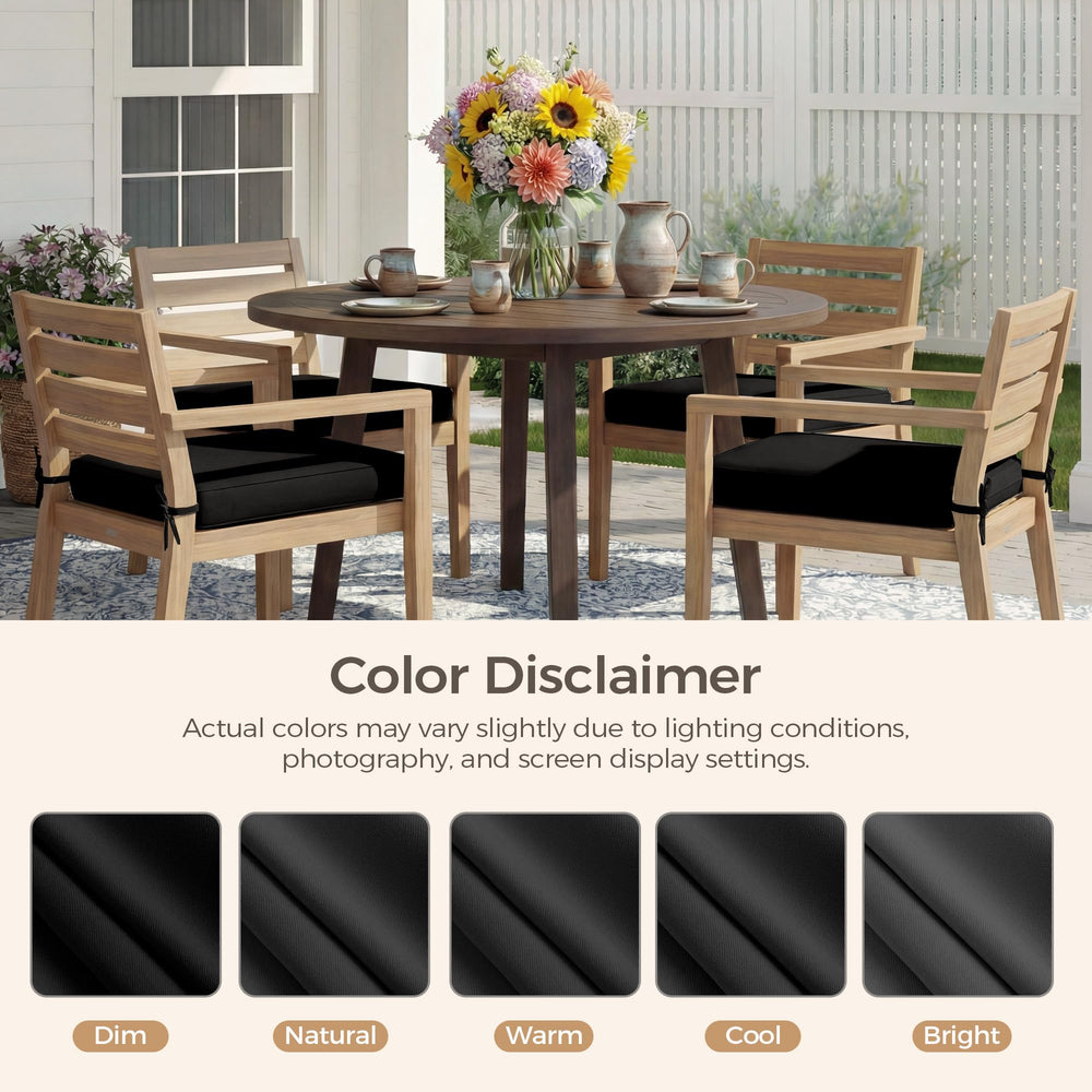 UNIKOME cushions on backyard patio conveying comfort and durable outdoor use