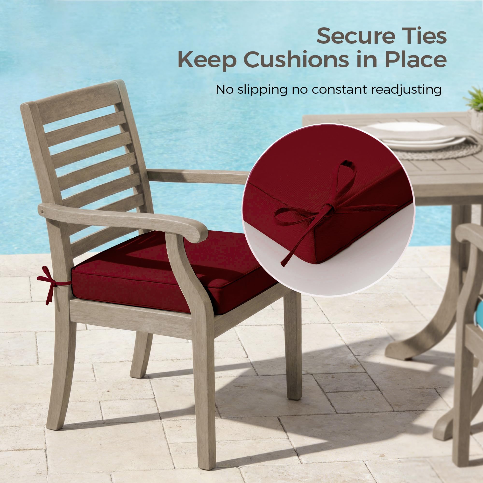 UNIKOME set of four on patio chairs demonstrates coordinated look and easy refresh
