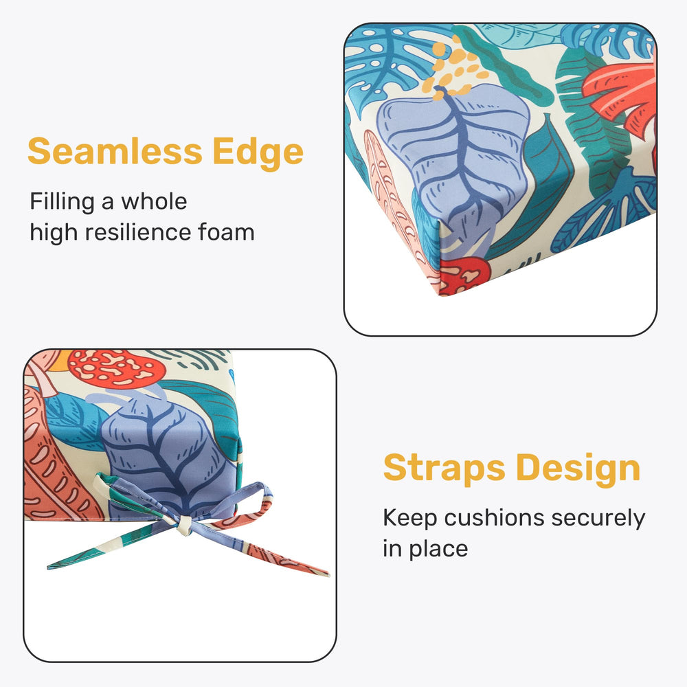 UNIKOME side profile showing 3-inch high-density sponge thickness, delivers supportive sit