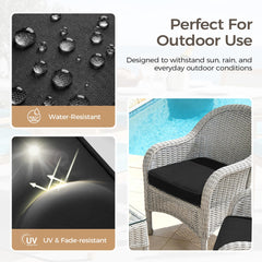 UNIKOME side profile showing 4 inch high-density foam for firm supportive seating