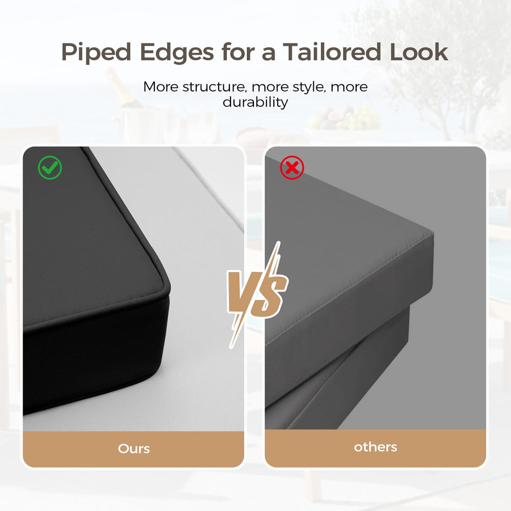 UNIKOME cushion next to ruler showing 19x19x3 inch sizing clarity