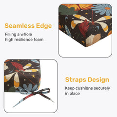 UNIKOME strap detail showing ties that secure cushions to chairs