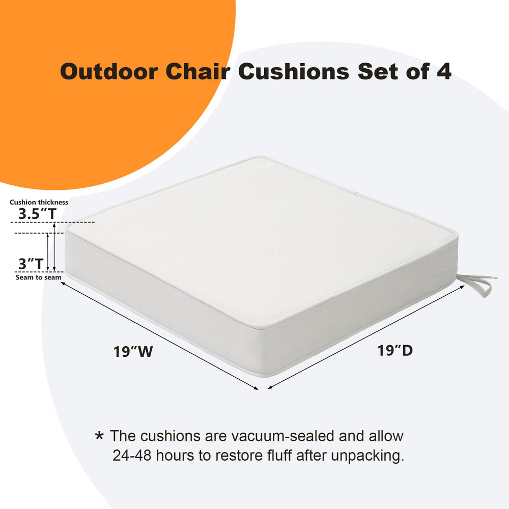 Unimatta cushion placed on a patio dining chair illustrating outdoor comfort