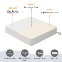 Unimatta foam cross-section showing high-density support for comfortable seating