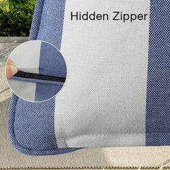 Unimatta hidden zipper detail demonstrating easy removal and clean look benefit
