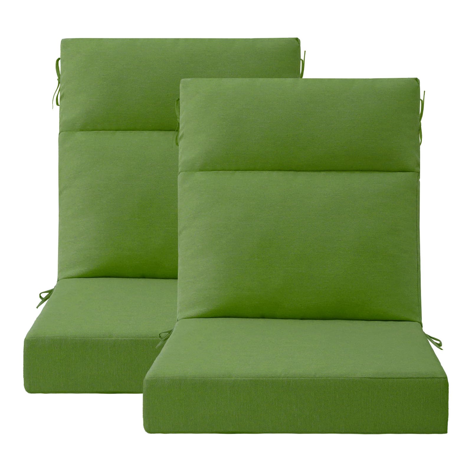 Unimatta front view lawn green cushion showing full length and fit benefit