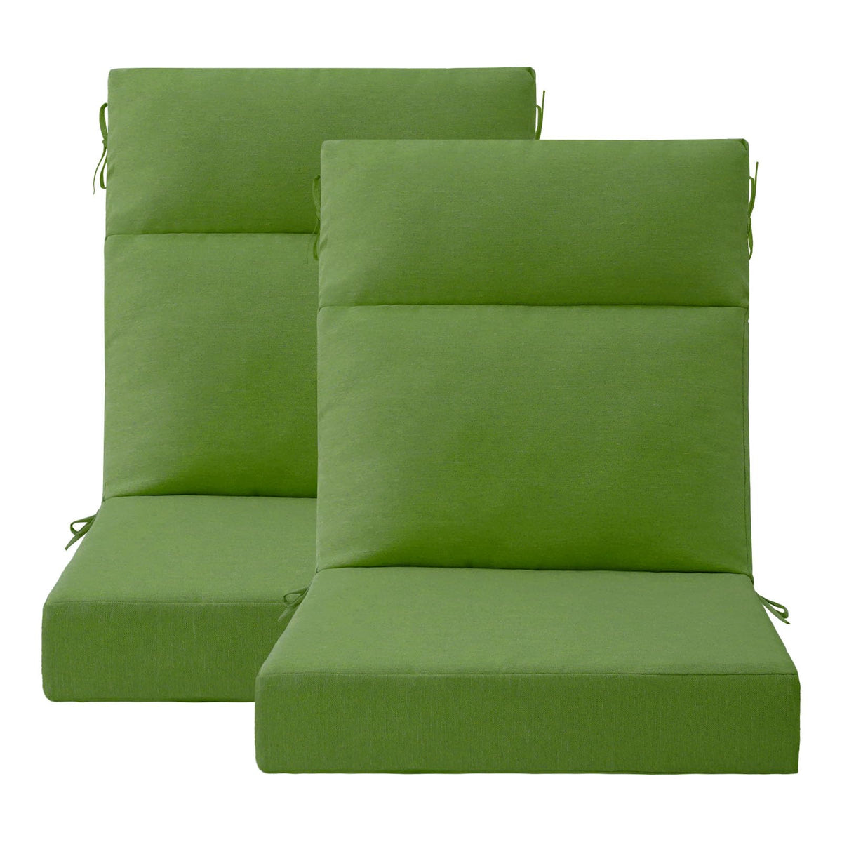 Unimatta front view lawn green cushion showing full length and fit benefit