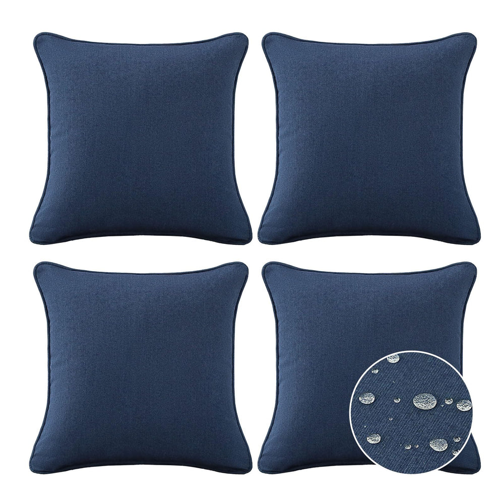 Unimatta front packaging showing set of four Spectrum Indigo pillows and benefits